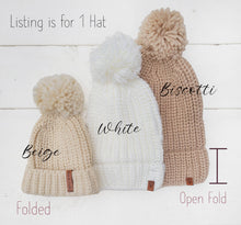 Load image into Gallery viewer, Baby Beanie Knit Hat with Pom Pom
