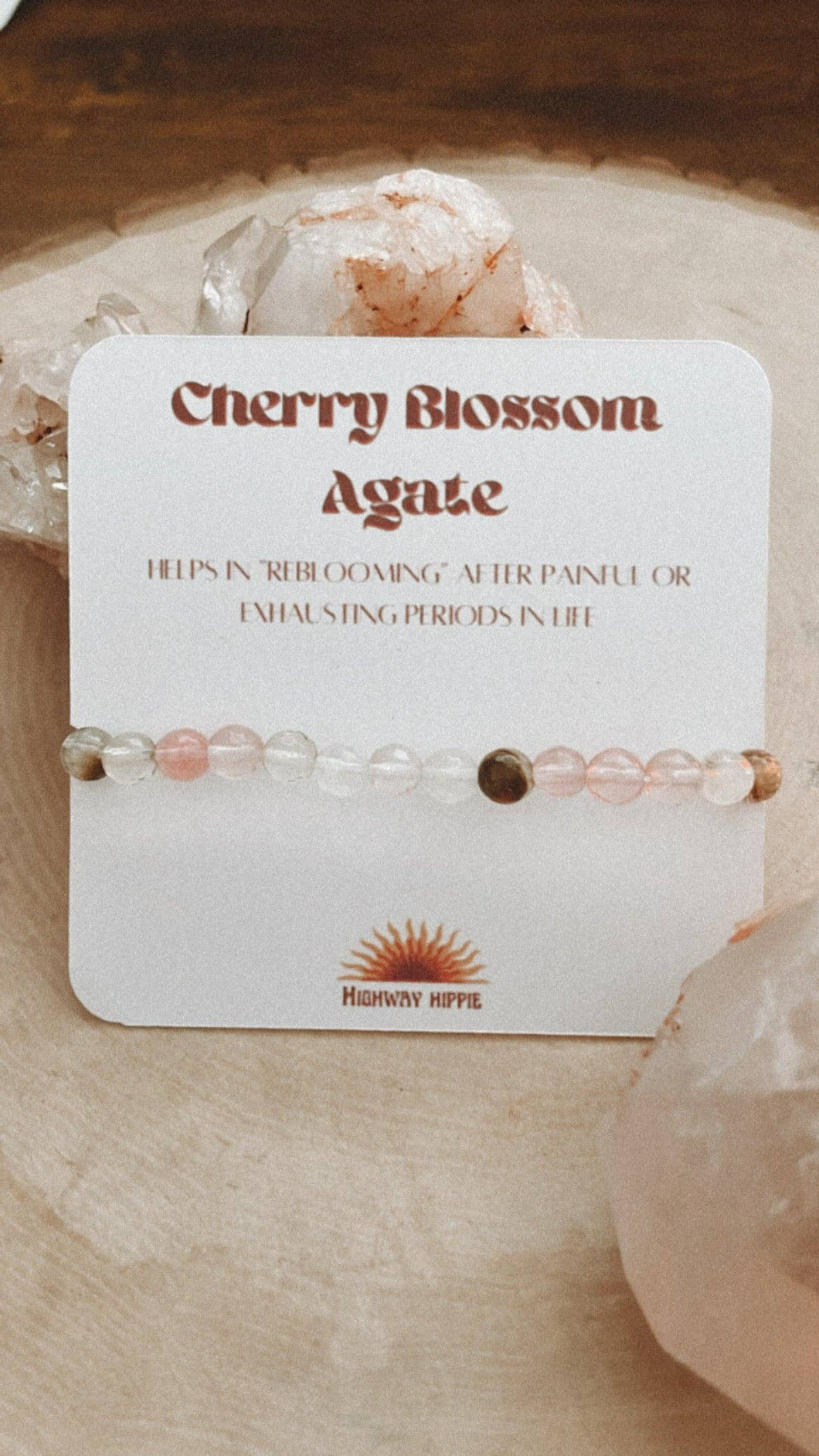 Cherry Blossom Agate Bracelet