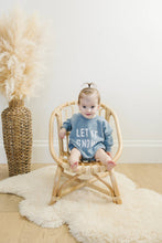 Load image into Gallery viewer, Let It Snow Oversized Sweatshirt Romper in Dusty Blue
