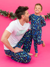 Load image into Gallery viewer, Boys Merry Blue Pines Bamboo Viscose Long Sleeve Pajama Set
