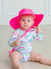 Load image into Gallery viewer, Kids Neon Magenta Sun Protective Hat
