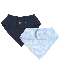 Baby Bandana Bibs Knit 2-Pack -  Navy & Coastal Treasures