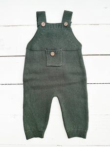 Ezra Baby Knit Suspender Overalls