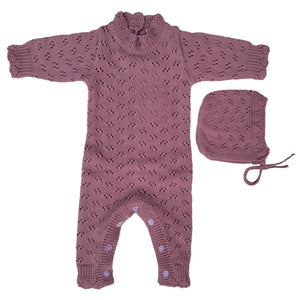 Grace Knitted Romper with Hat