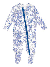 Load image into Gallery viewer, Baby Girls Winter Bliss Toile Modal Footed Ruffle One Piece Pajama
