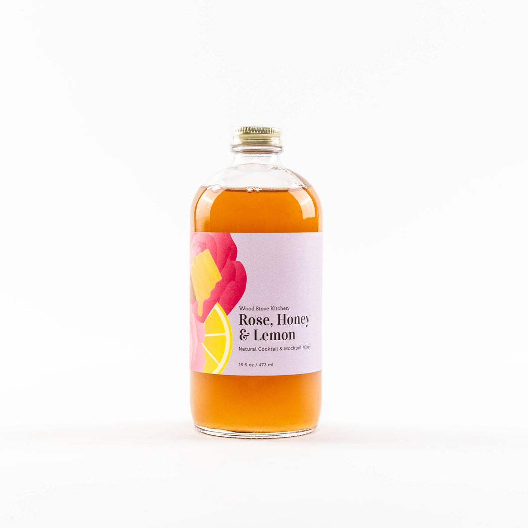 Rose Honey Lemon Cocktail Mixer and Mocktail Mixer, 16 fl oz