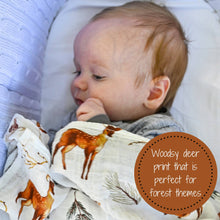 Load image into Gallery viewer, Oh Deer Baby Swaddle Blanket
