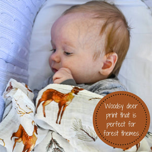 Oh Deer Baby Swaddle Blanket