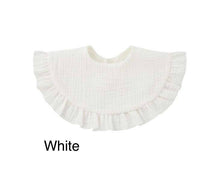 Load image into Gallery viewer, Muslin Ruffle Baby Bib in Pink
