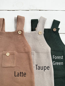 Ezra Baby Knit Suspender Overalls