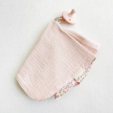 Load image into Gallery viewer, Pacifier Blanket Holder (Pink/Flowers)
