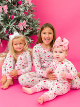 Load image into Gallery viewer, Baby Girls Dear Santa Bamboo Viscose Convertible Ruffle One Piece Pajama
