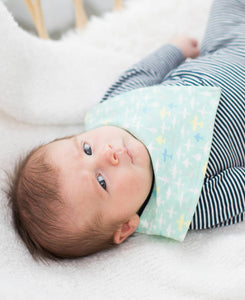 Baby Bandana Bibs Knit 2-Pack - Dove Gray & Take Flight