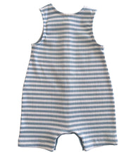 Load image into Gallery viewer, Dusty Blue Stripe / Organic Ribbed Bay Shortie (Baby - Kids)
