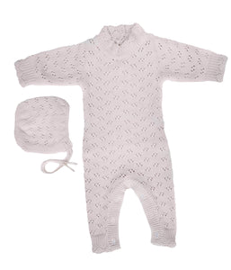 Grace Knitted Romper with Hat