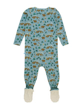 Load image into Gallery viewer, Baby Boys Beary Happy Camper Bamboo Viscose Footed One Piece Pajama
