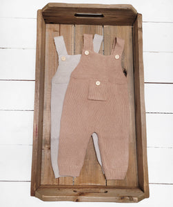 Ezra Baby Knit Suspender Overalls