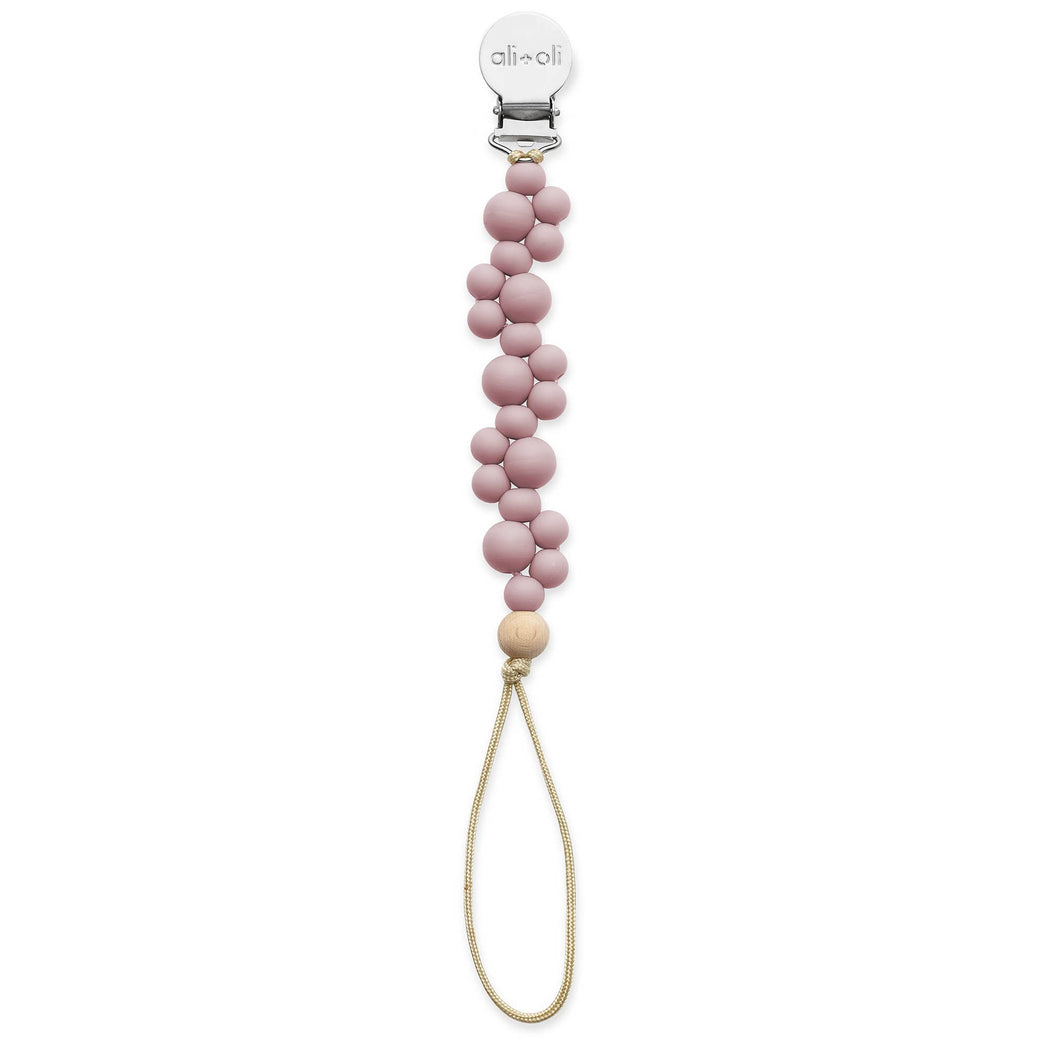 Pacifier Clip - Bubbles (Mauve)